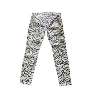 Current and Elliott zebra print jeans low rise Sz 27